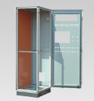 机柜前门采用网板形式的通风结构，通风效果优良，更显高品质。 